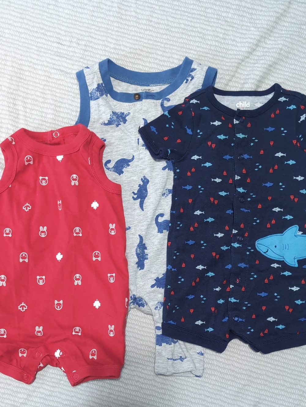 Lot Of 3 Baby boys Rompers Size 3-6 M Months EUC *Q18